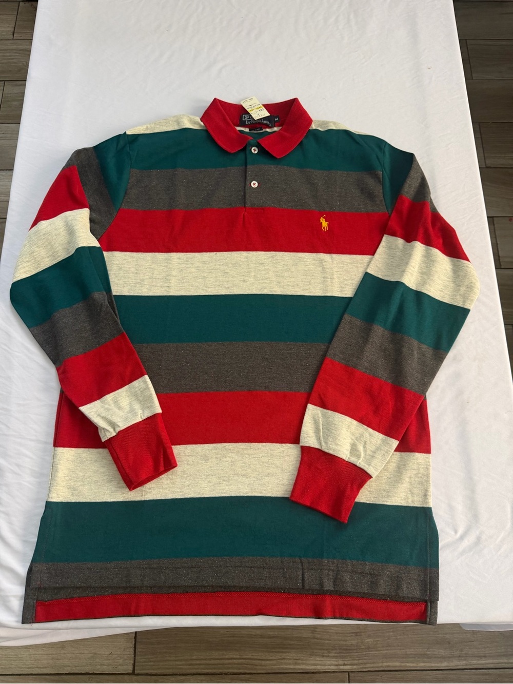 VINTAGE Polo Ralph Lauren Rugby Shirt - Made in USA - Deadstock NWT Size M